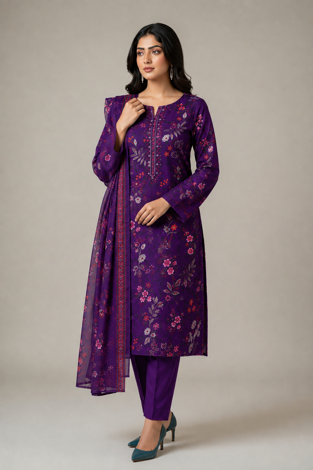 NOOR E AZAL Embroidered Luxury Daman Chikankari Edition