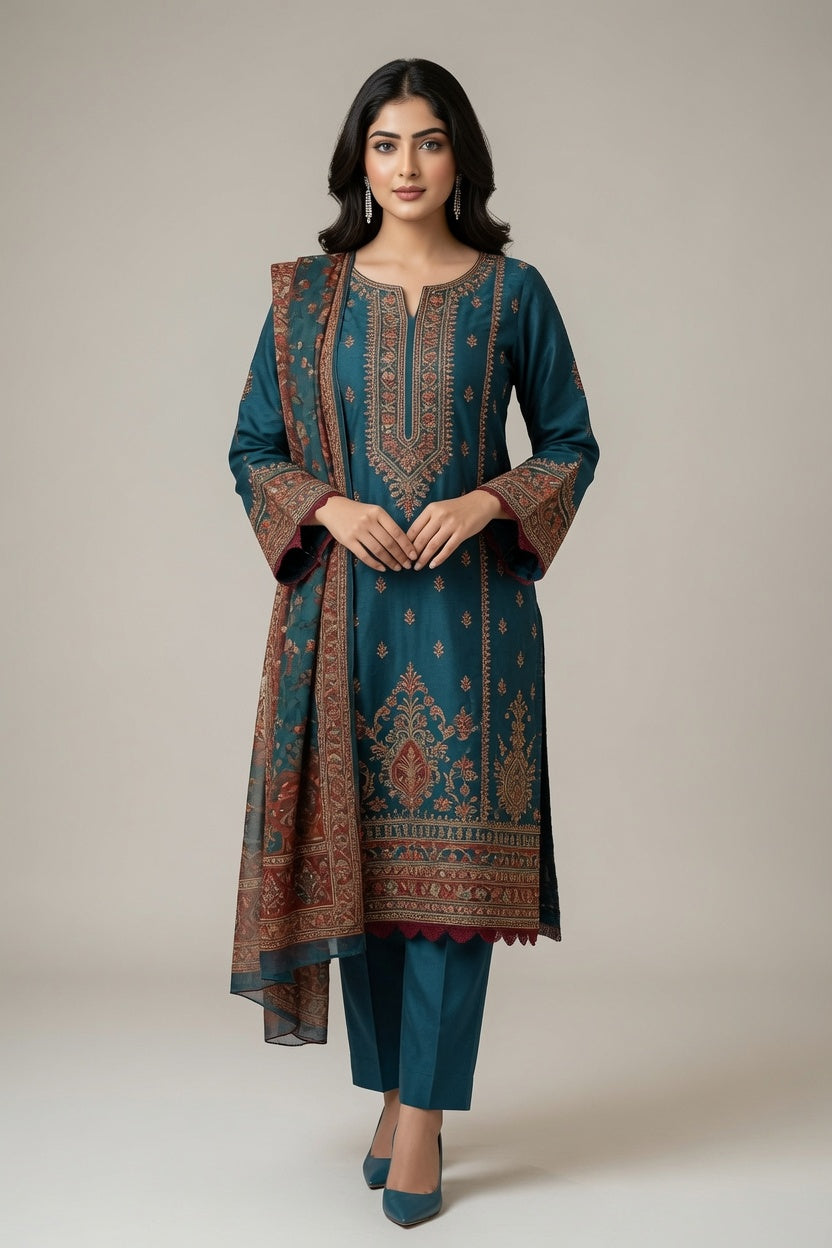 NOOR E AZAL Embroidered Luxury Daman Chikankari Edition