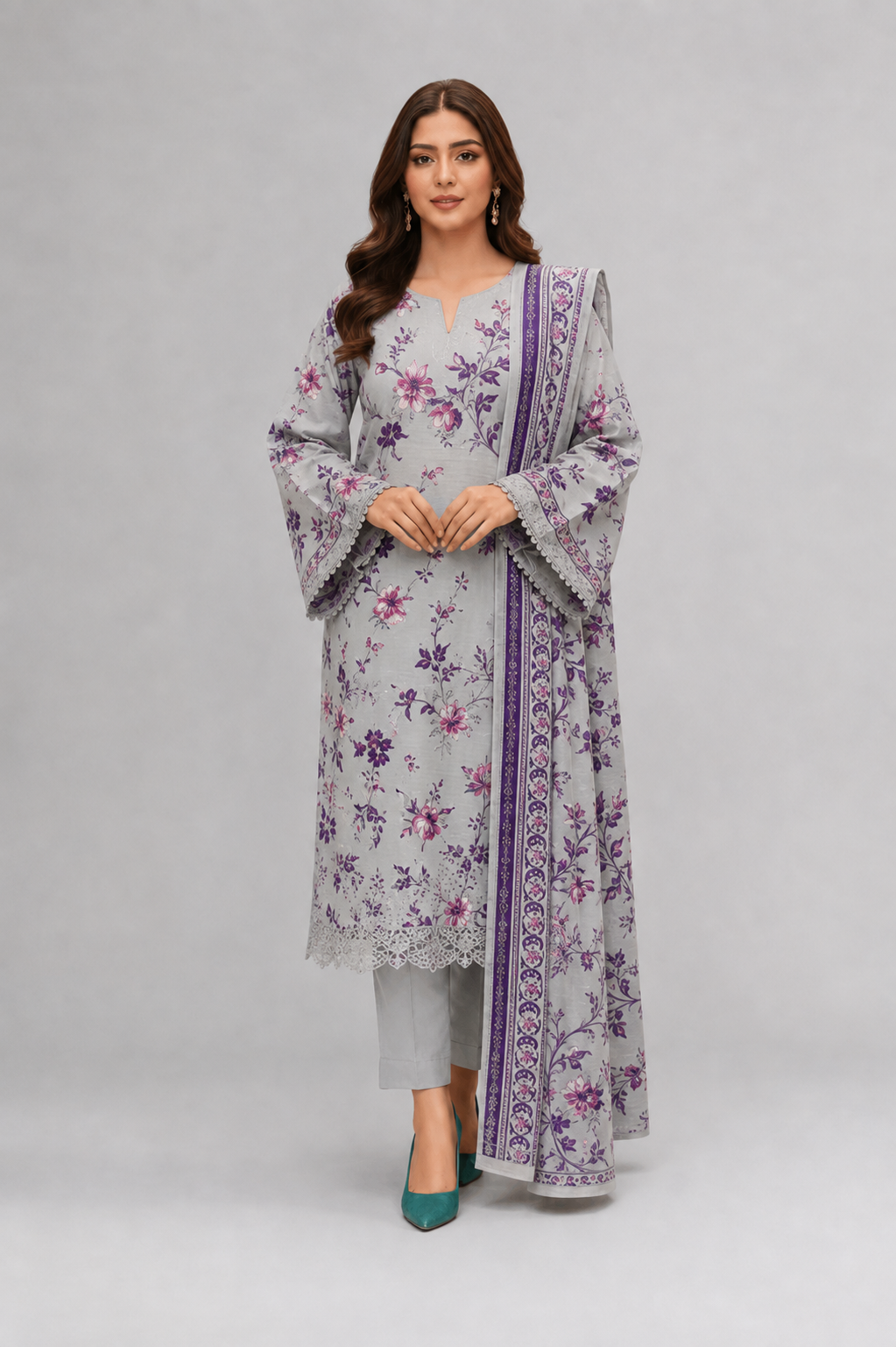 NOOR E AZAL Embroidered Luxury Daman Chikankari Edition